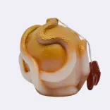 Dekokerze "Totekopf mit Schlange ", gold — Vorschau 4