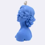Dekokerze "Blumen der Unschuld", blau — Vorschau 2