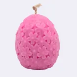 Dekokerze „Großes Osterei mit Blumendekor", pink — Vorschau 2