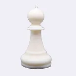 Dekokerze „Schachfigur - Bauer“, weiß — Vorschau 1
