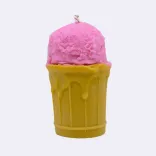 Dekokerze „Eiswaffel“, pink — Vorschau 2