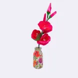 Kleine Gipsvase mit Wildblumen — Vorschau 5