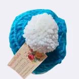 Handgehäkelte Acrylmütze mit Muffins &amp; weißem Bommel – Farbig &amp; Warm — Vorschau 4