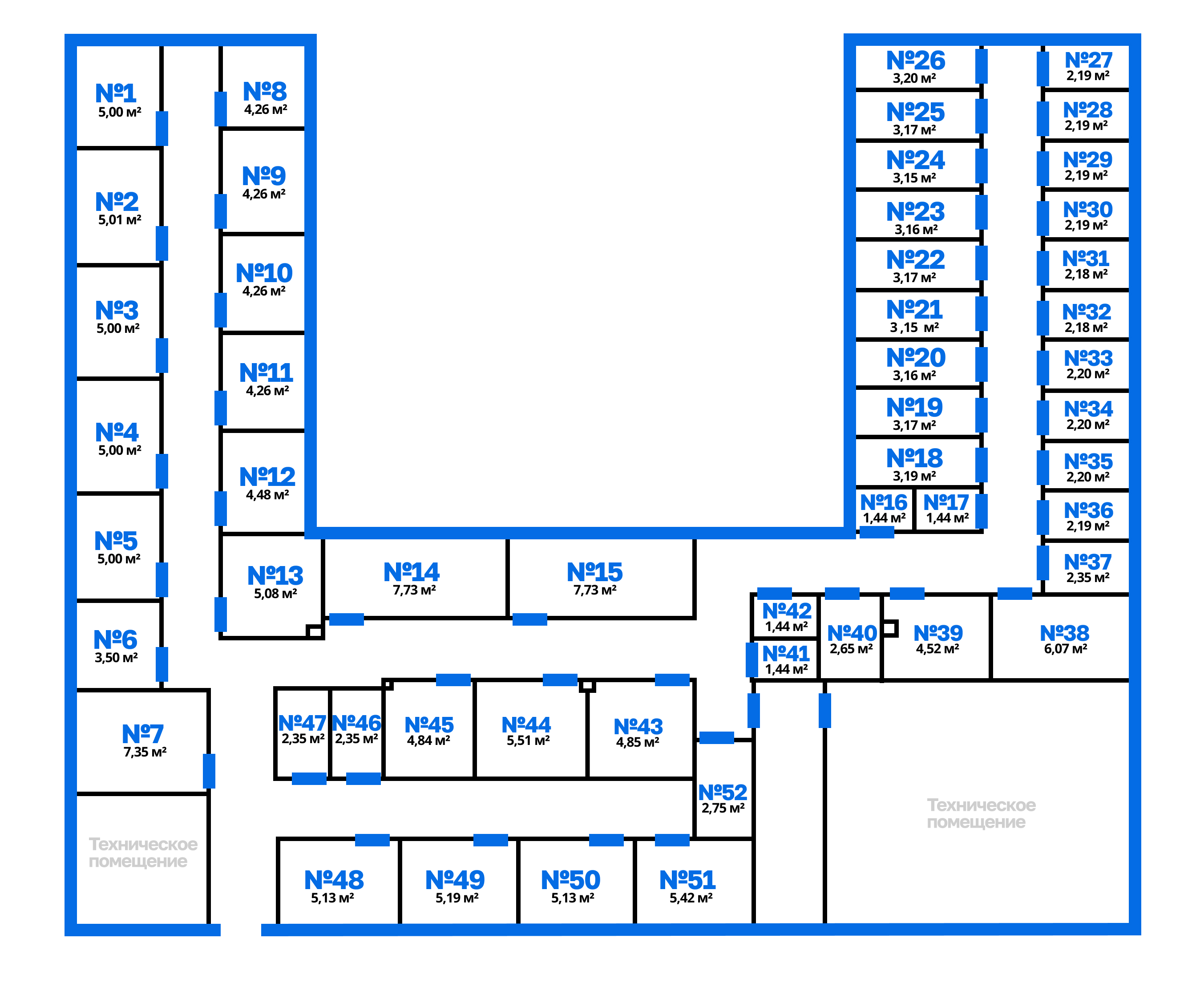 Схема расположения кладовых