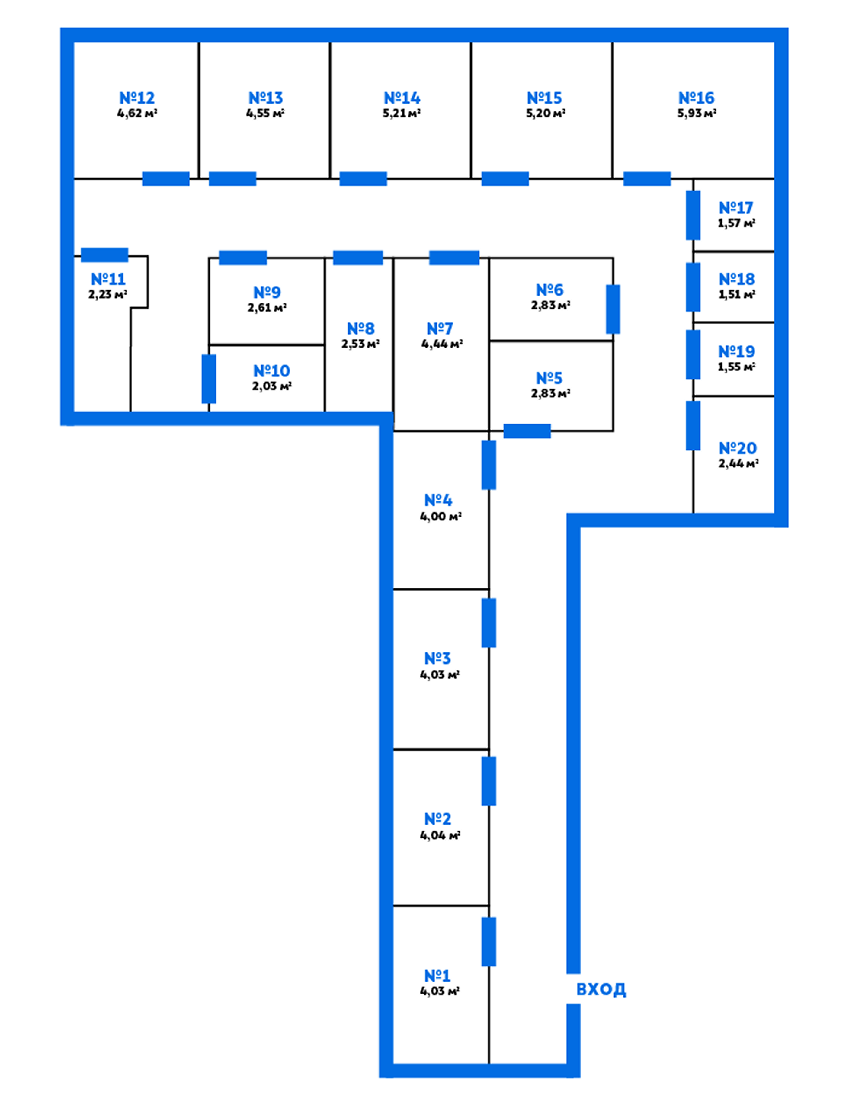 Схема расположения кладовых