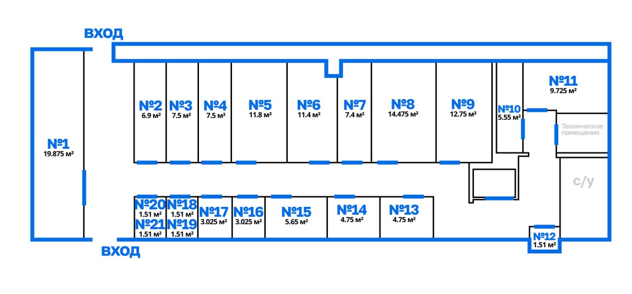 Схема расположения кладовых