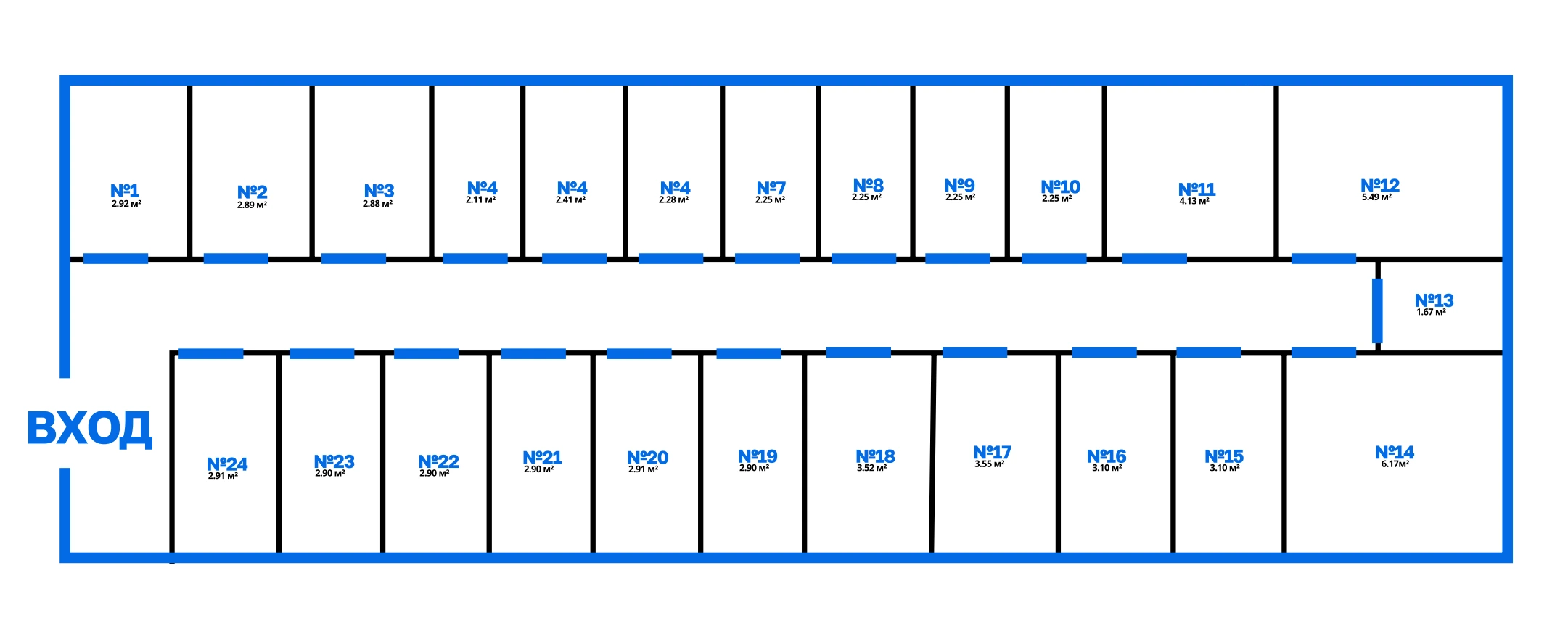 Схема расположения кладовых