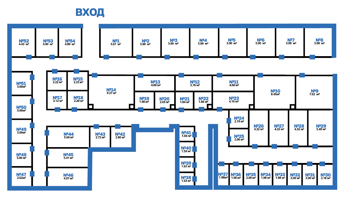 Схема расположения кладовых