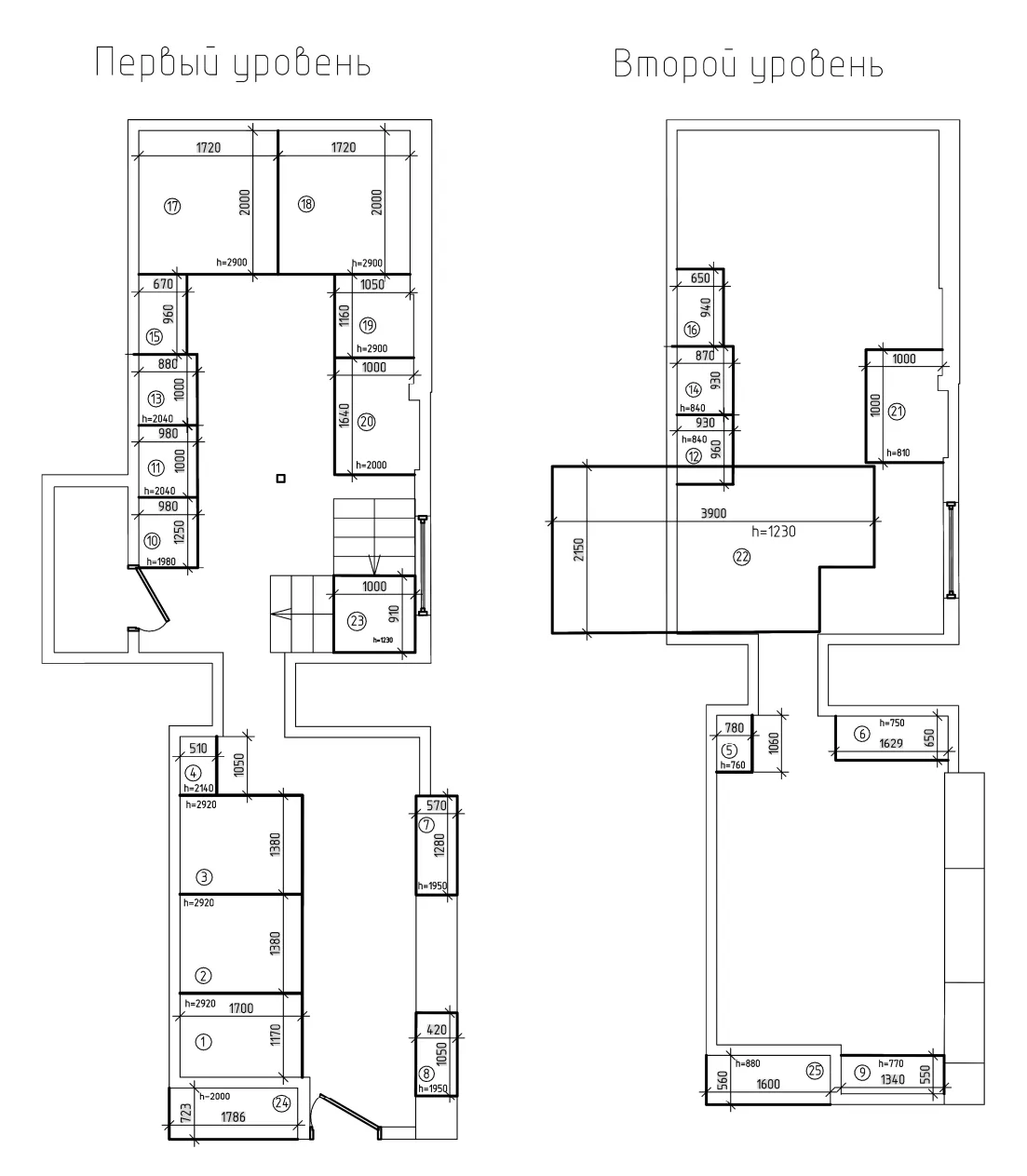 Схема расположения кладовых