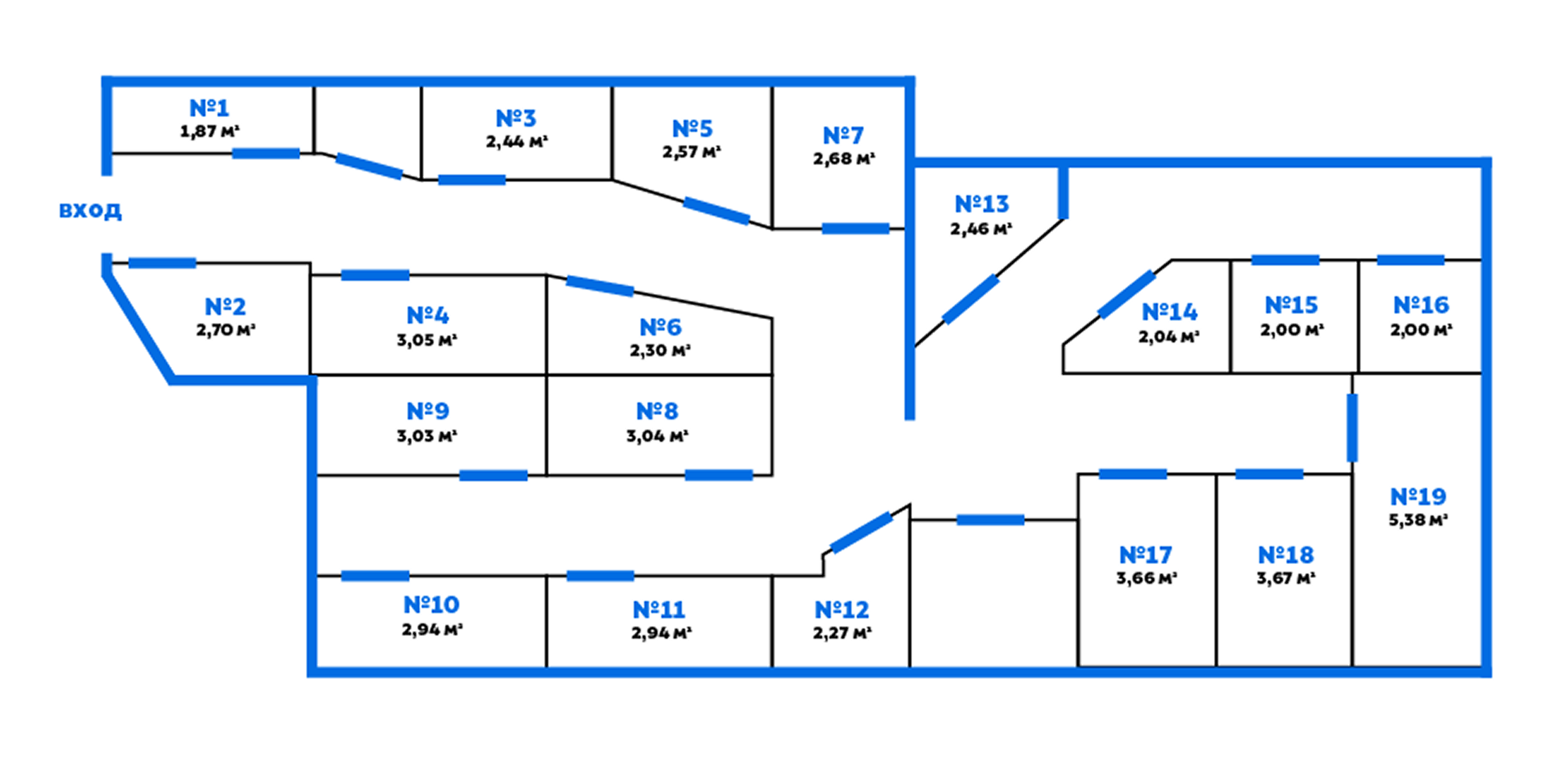 Схема расположения кладовых