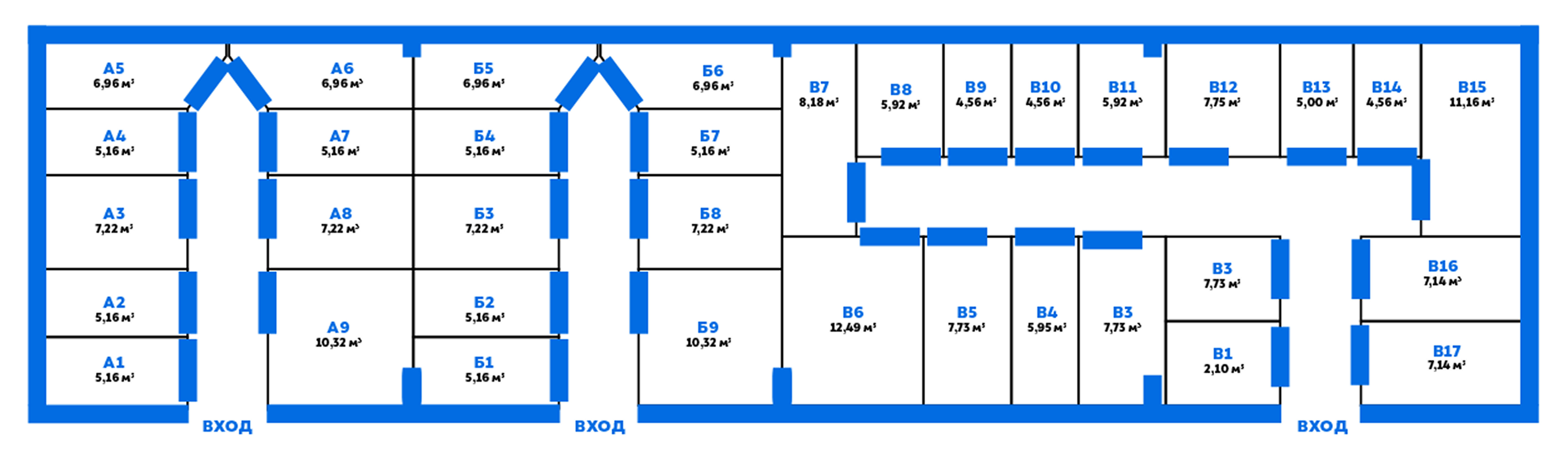 Схема расположения кладовых