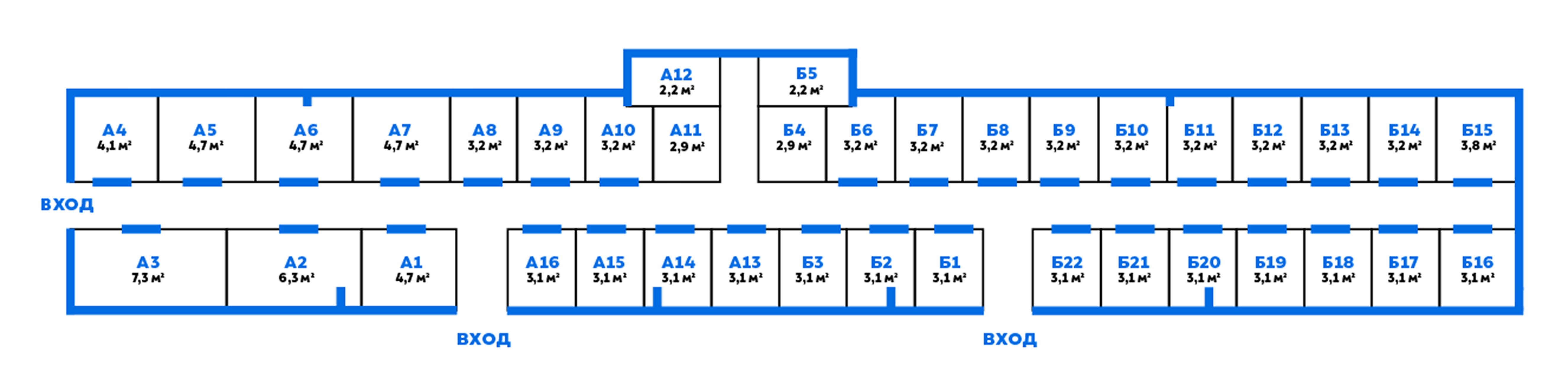Схема расположения кладовых
