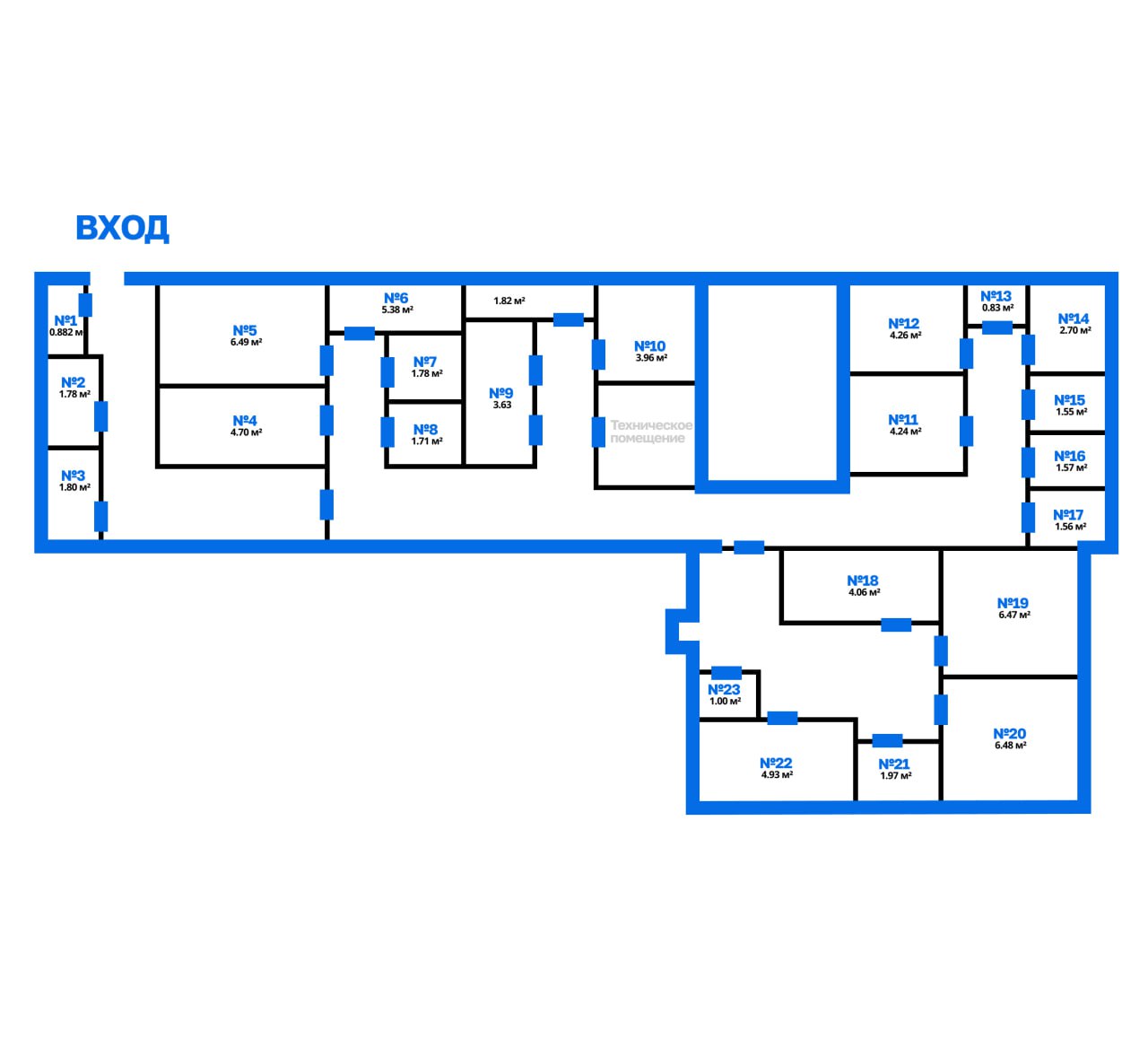 Схема расположения кладовых