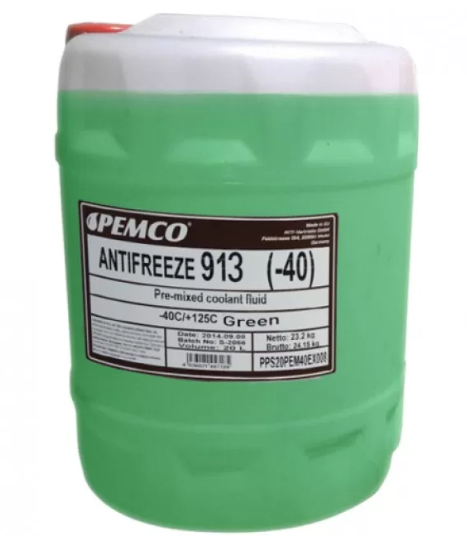 20л PEMCO Antifreeze 913 (-40) зеленый 