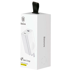 СЗУ 1 USB, вилка Baseus Charging, 3400mA, пластик, QC3.0