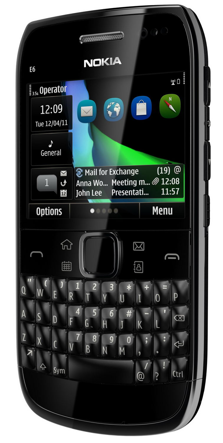 Nokia E6-00: незаменимый помощник с QWERTY и тачскрином