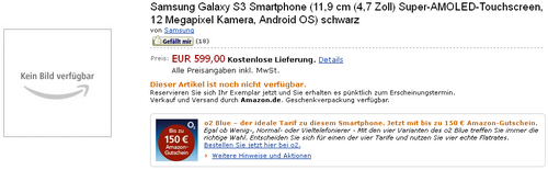 Amazon    Samsung Galaxy S 3