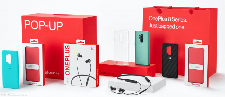 OnePlus 8 Pro, Bullets Wireless Z и аксессуары на промо-фото