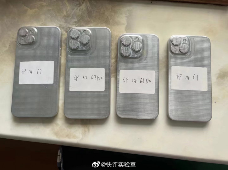 Макеты iPhone 14, 14 Max, 14 Pro и 14 Pro Max сравнили на фото