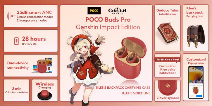  POCO Watch  POCO Buds Pro:  Genshin Impact 