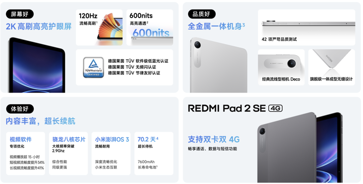 Анонс Redmi Pad 2 SE: бюджетный планшет с большим аккумулятором