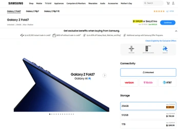 Samsung продаёт восстановленные Galaxy Z Fold 7 и Flip 7 дороже новых