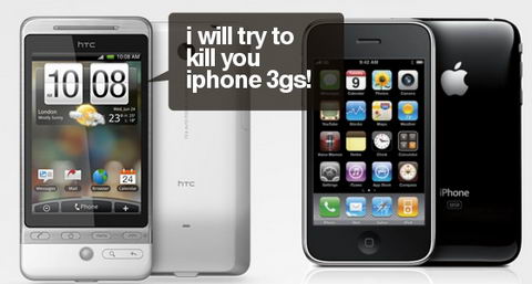 iPhone 3GS  HTC Hero