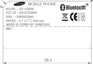 Samsung S3650
