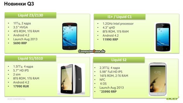Acer Liquid S2  Snapdragon 800, 6