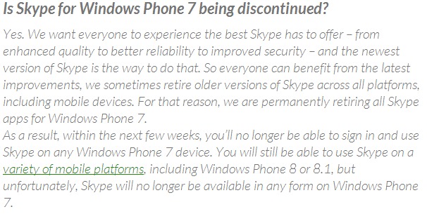 Microsoft   Skype  Windows Phone 7