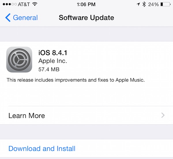 Apple    iOS 8.4.1