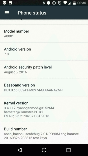 OnePlus One      Snapdragon 800/801  Android Nougat