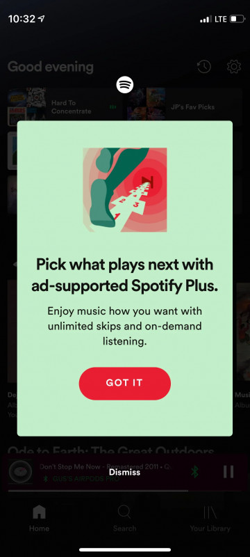 Spotify  -  $1,    