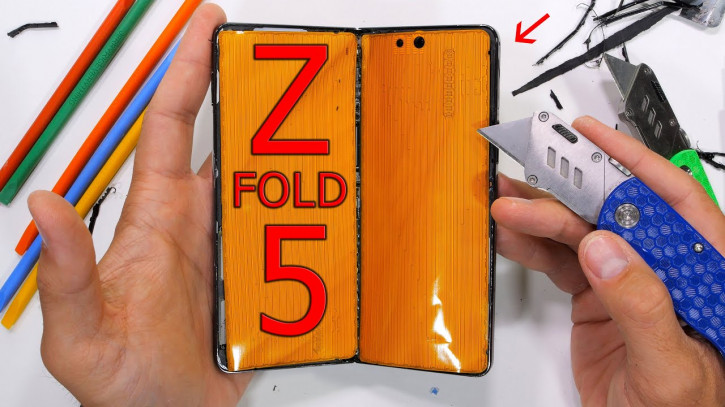 Вредительская разборка Samsung Galaxy Z Fold 5 на видео