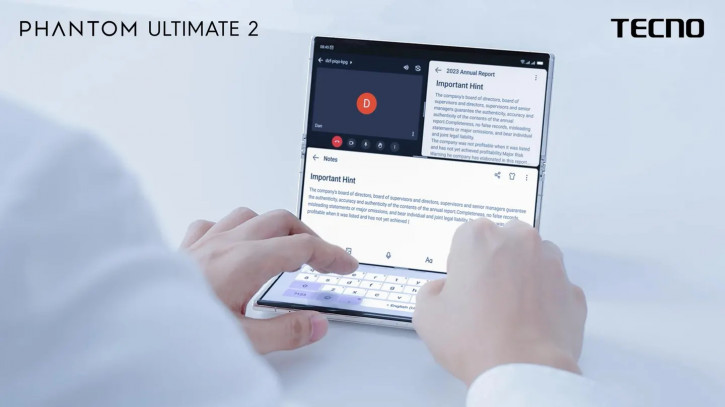 Tecno показала Phantom Ultimate 2 - концептуальный трифолд-смартфон