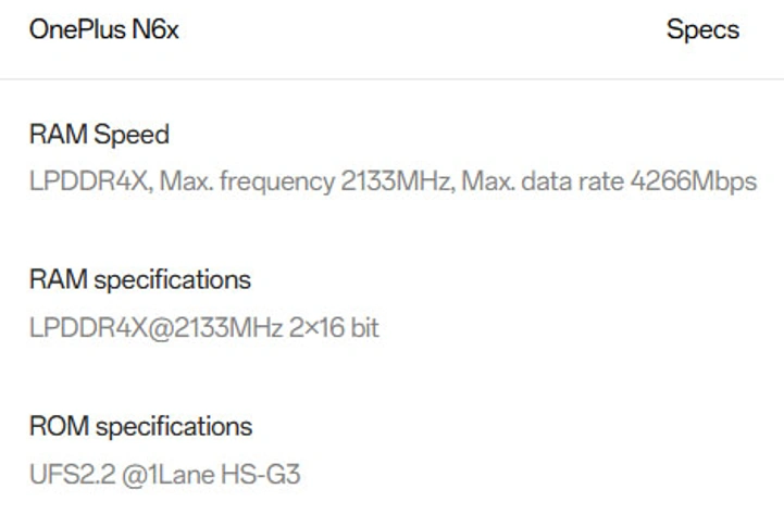 OnePlus ещё раз переобулась насчёт памяти в OnePlus N6x