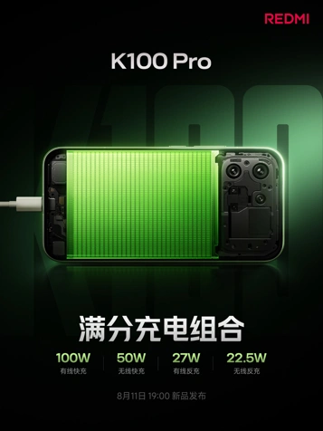 Xiaomi рассказала о камерах и батарее Redmi K100 Pro