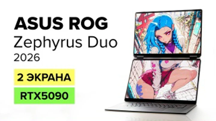 ДВА OLED, RTX 5090M и цена 600 000 ₽! ASUS ROG Zephyrus Duo