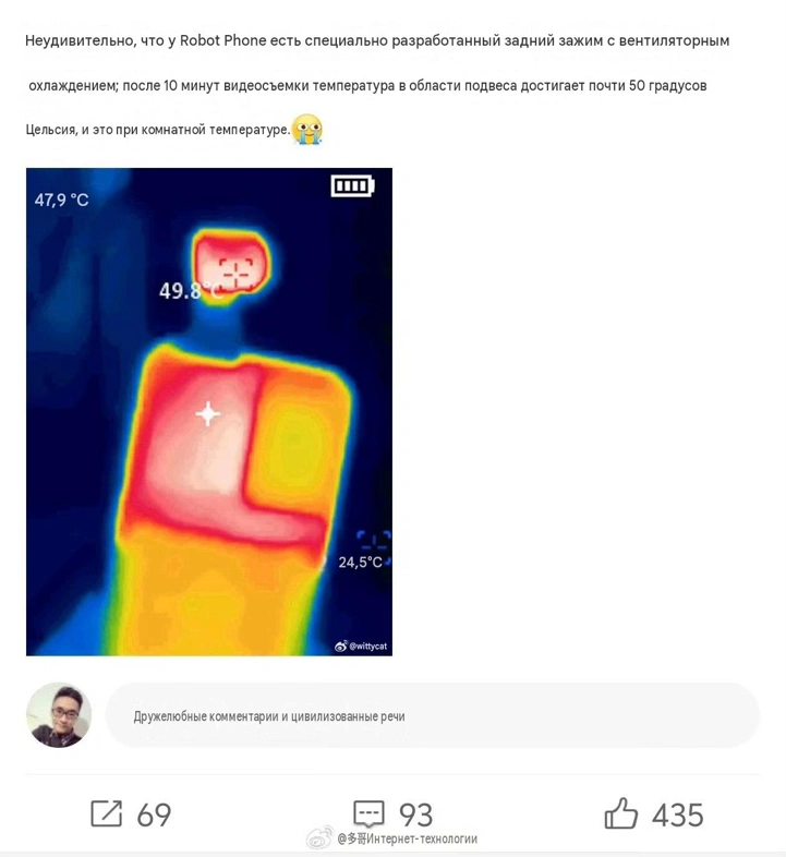 Камера Honor Robot Phone перегревается при съёмке