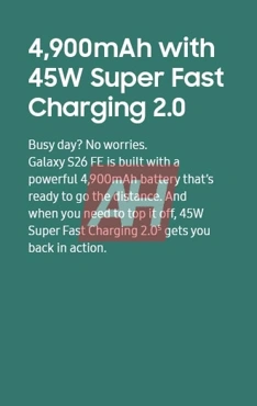 Samsung Galaxy S26 FE полностью раскрыт слитыми промо-материалами