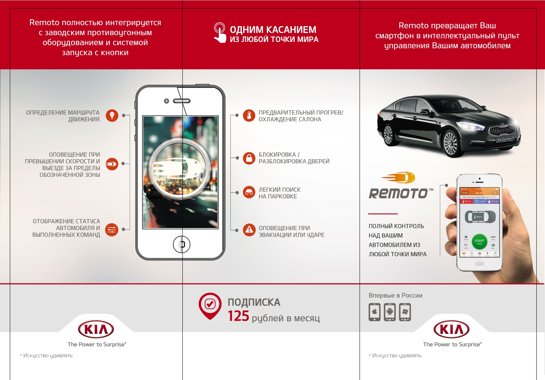 KIA Remoto - управляйте автомобилем с помощью смартфона