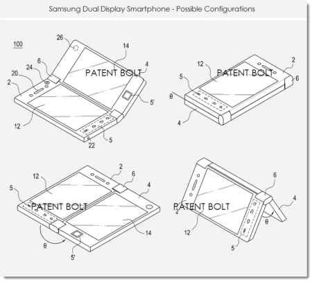 Samsung запатентовала смартфон с двумя экранами