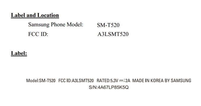 Samsung Galaxy Tab Pro 10.1 (ST-520)    FCC