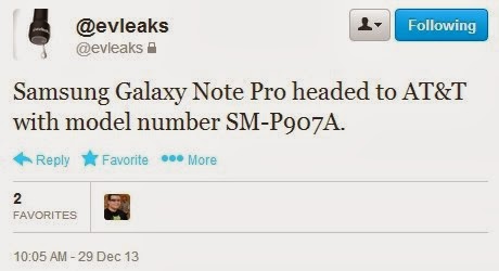 Samsung Galaxy Note Pro     AT&T