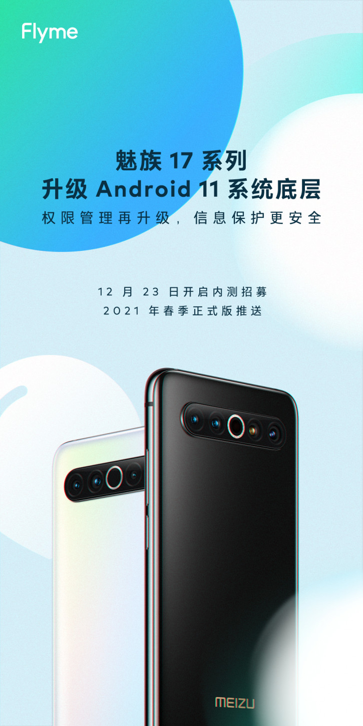 Meizu объявила сроки обновления до Android 11