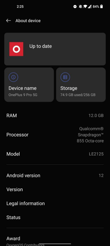 OnePlus 9  9 Pro  Android 12,      