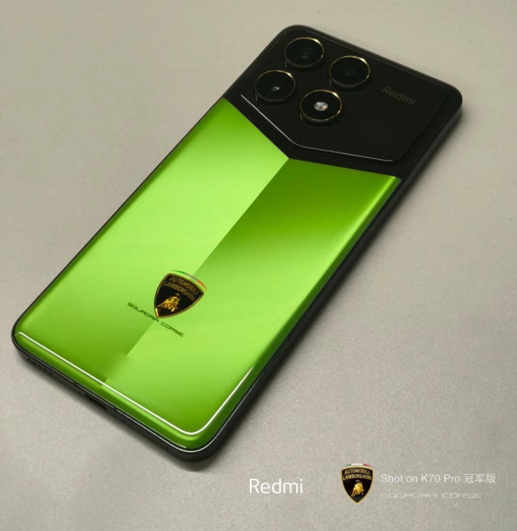 Лимитка Xiaomi Redmi K70 Pro Lamborghini Squadra Corse на живых фото