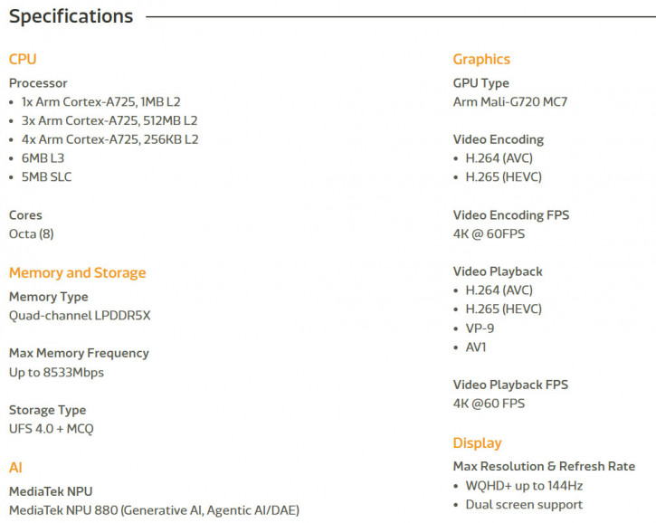 Анонс MediaTek Dimensity 8400 – 