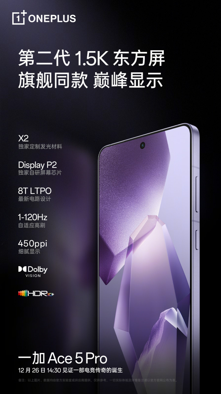    OnePlus Ace 5 Pro:   