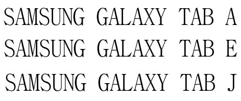   : Samsung  Galaxy Tab A, E  J